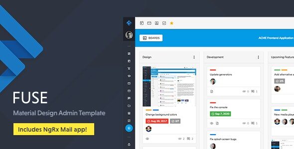 FUSE V10.0.0 – Angular 10+质感设计Bootstrap后台管理模板/免费分享